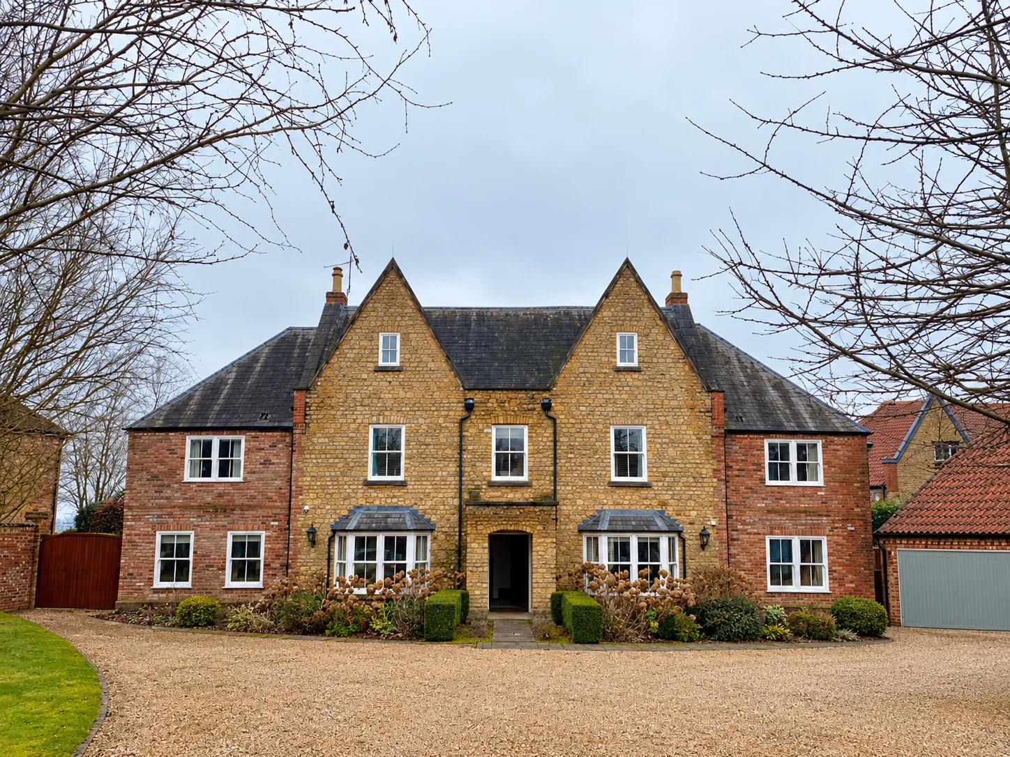 Stone and brick house in Lincolnshire
